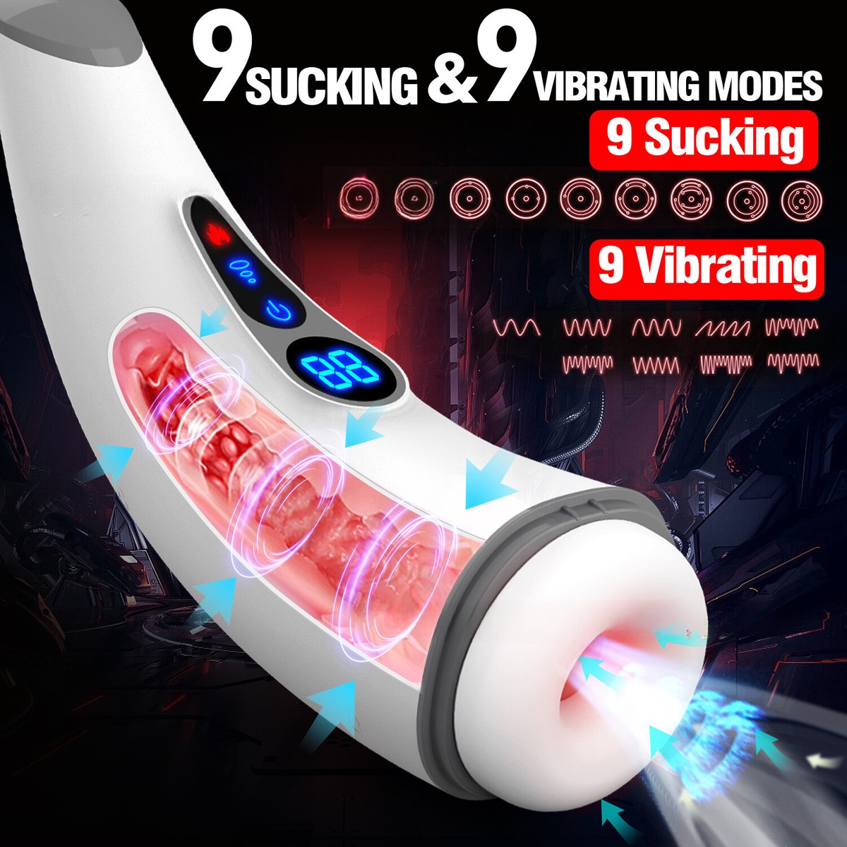 bionic sucking and vibrating masturbator Durex Pleasure Ring