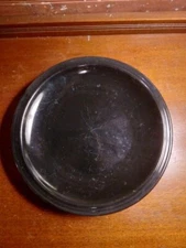 Room Essentials Black  Stoneware ~Set of 4 DINNER PLATES ~ 10 1/2"
