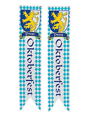 2 Oktoberfest Wall Pennants Flag Banner Party Beer Bar Decor Float Supply