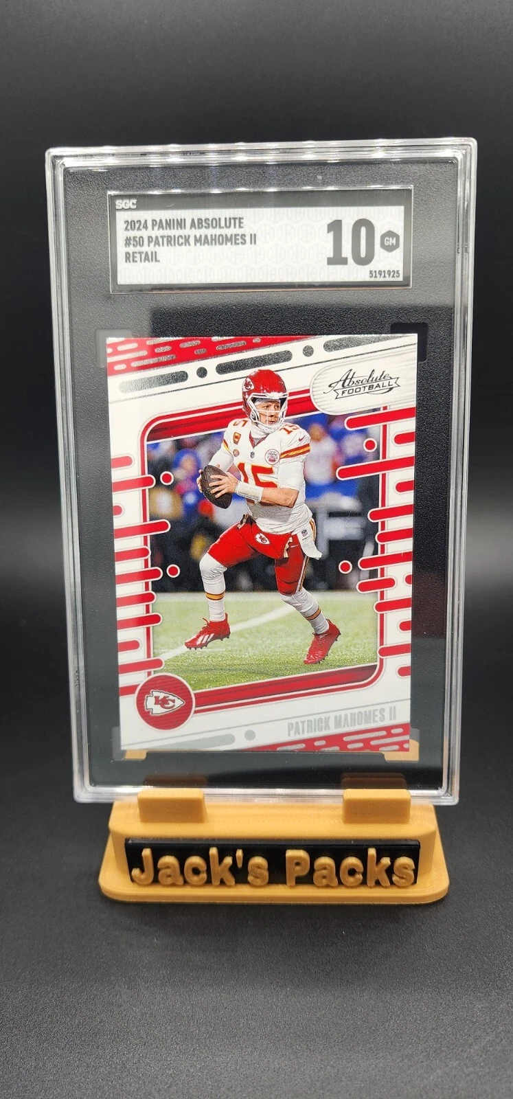 Patrick Mahomes trading card
