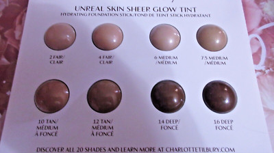Charlotte Tilbury New Unreal Skin Sheer Glow Tint 8 Shade Bubble Trials NEW