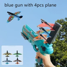 4 Pack Airplane Launcher Airplane Toys Kids Plane Catapult Gun Shooting Outdoor