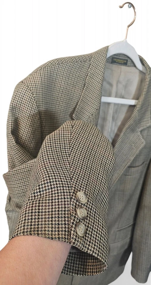Vintage Orvis men's beige & brown check pattern sport jacket size approx 44L - Image 2 of 4