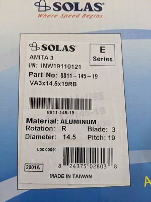 14.5 x 19 Pitch Prop for Volvo Penta Aquamatic SP Stern Drive Long Hub 14.5 x 19 Pitch Prop for Volvo Penta Aquamatic SP Stern Drive Long Hub