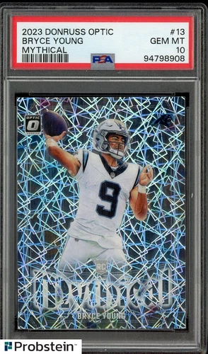 2023 Donruss Optic Mythical #13 Bryce Young Panthers RC Rookie PSA 10