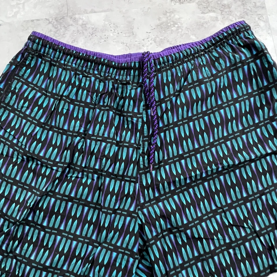 Pantalones Cortos De Colección Años 80 90 Retro Catalina Árboles Verdes Talla Para Hombres XL XLarge Foto 3 de 4