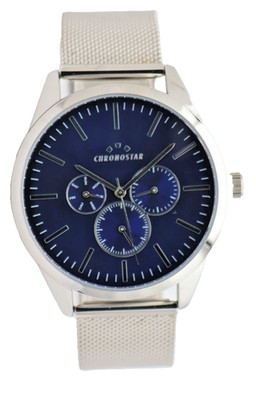 Chronostar Herrenuhr Quarz Analog R3753298005 Edelstahl Blau 41 mm Neu OVP