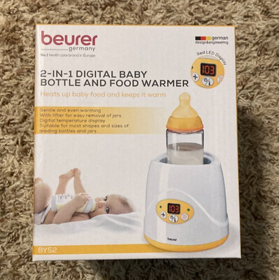 Beurer Baby Bottle & Food Warmer AVENT & NUK Bottles Safety Switch-Off & Cap
