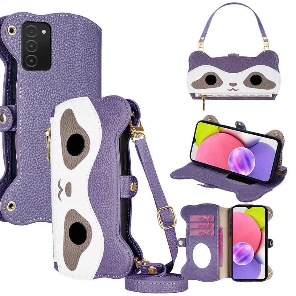 For Google Pixel 10 9a 8a 7 8 6 9 Pro 5a XL 4 Zip Wallet Flip Leather Strap Case - Image 2 of 4