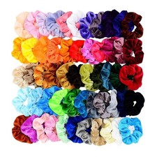 55 Pcs Premium Velvet Hair Scrunchies Elastics Bobbles Hair Bands Scrunchy