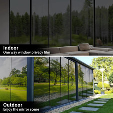 Window Privacy Film See Out Not In Sun Blocking Anti UV 23.6 Inch X 9.84 Feet