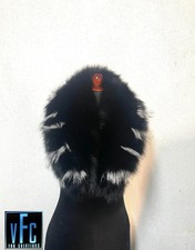Black Fox Fur Collar, Real Fox Fur Collar, Handmade Collar, Luxury Collar