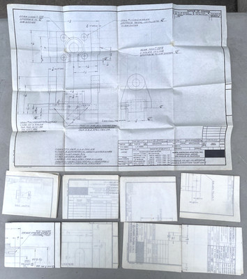9 North American Aviation  Original 1950s Hand Drawn Blueprint Aircraft Airplane