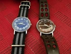 2 Vintage Timex Mercury Mechanical Watches Working Condition 35mm