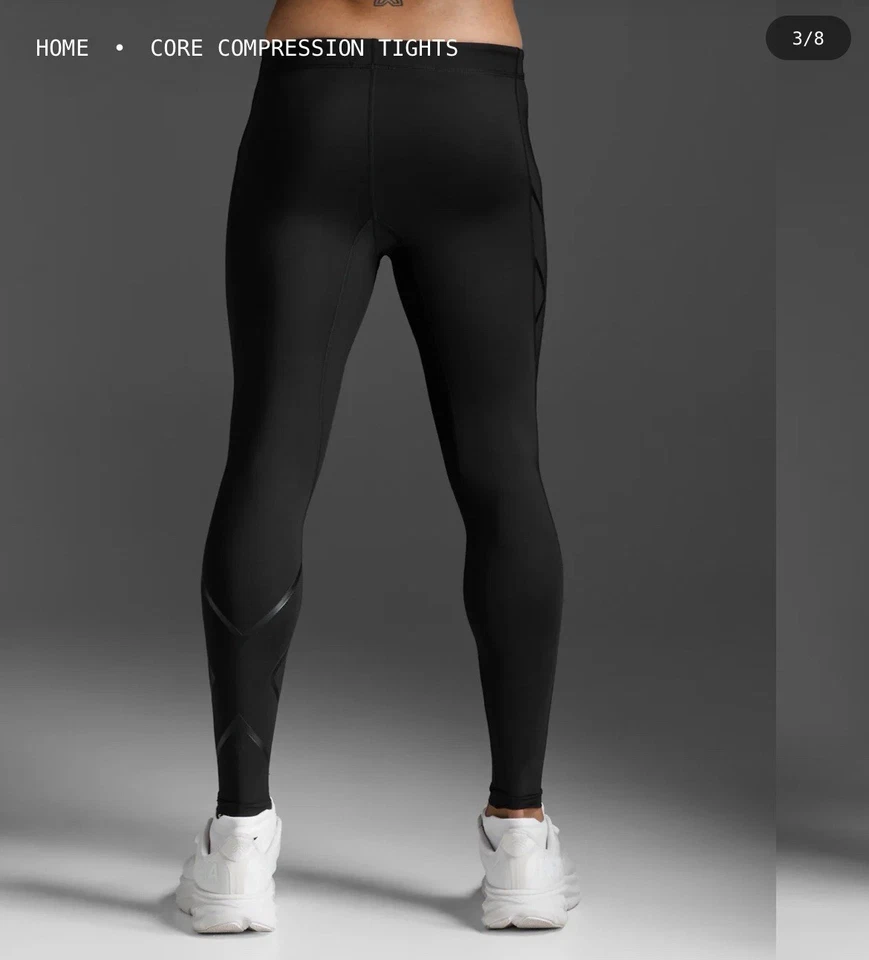 Medias de compresión Core para hombre 2XU talla LT negras Foto 3 de 4