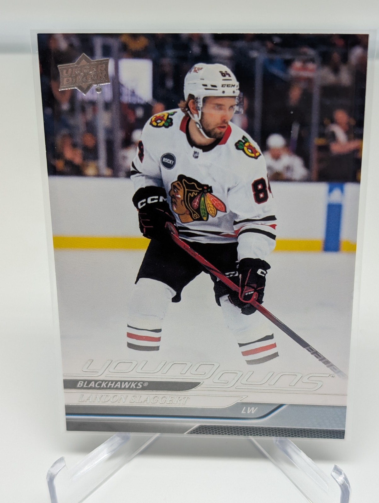 2024-25 Upper Deck Series 1 #203 Landon Slaggert Young Guns Rookie Blackhawks