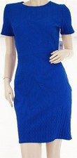 JULIA JORDAN Cobalt Blue Textured Sheath WEAR to WORK Dress Size 2