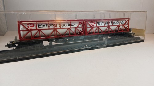 Röwa 2410 H0 | Containertragwagen Sgjns "Ehrhardt Spedition" 2x30 Fuß | in OVP | Zustand: Gebraucht