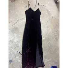 Velvet Goth Formal 90s Dress, Crushed Velvet, Prom Party Cocktail