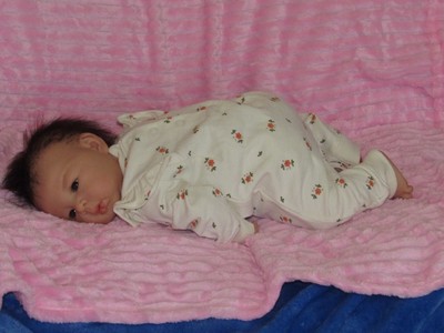 Reborn Asian Doll Suu Kyi by Adrie Stoete, 4 Lbs. 9 Oz. 19'' COA