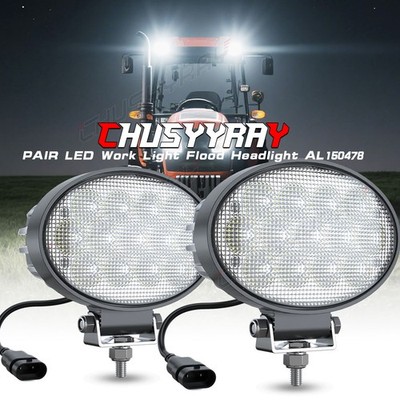 2PCS For Deere 7830 7930 8120 8120T 8220 65W Oval LED work Light Tractor Lamp