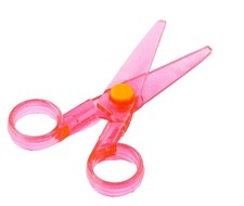 Children's Plastic Safety Scissors Pink Child Safe Scissors Kid's Cutting Crafts