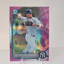 2022 Bowman Chrome Alexander Vargas Fuchsia Lava Refractor /199 #BCP-140