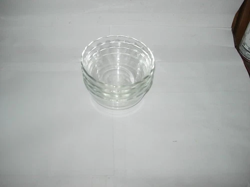 Pyrex 464 Custard Cups Scalloped Glass 10oz Fruit Dessert Bowls Set Of 4