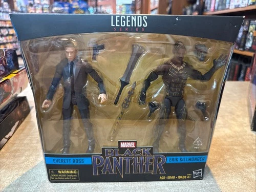 Marvel Legends Pantera Negra Everett Ross Erik Killmonger Paquete de 2 Figuras Conjunto Nuevo