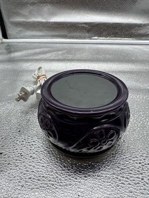 Purple SC JOHNSON & SON CANDLE JAR WAX WARMER Plate Ceramics - Bottom Only!   cs