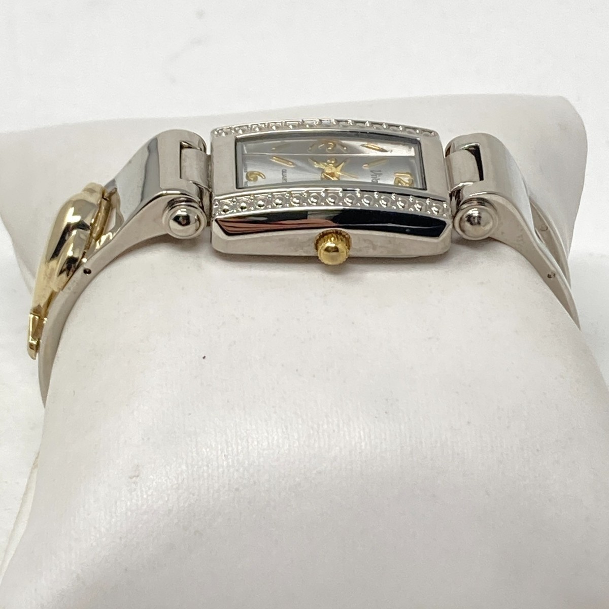 Womens Vivani Hidden Dial Watch 28mm Silver Dolphins Cuff Bangle New Battery VIVANI Bangle Women Wristwatches for sale | eBay main image 3