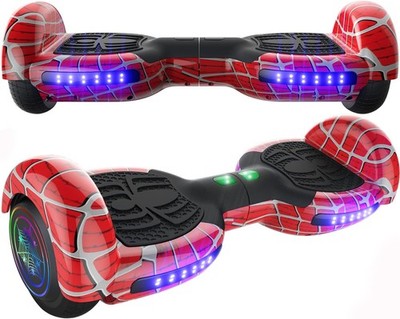 Spider-Pattern Hoverboard for Kids 6.5 Inch with Bluetooth Speaker