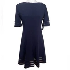 NWT Jessica Howard size 10P fit n flare dress. Lined cut out stripes on sleeves