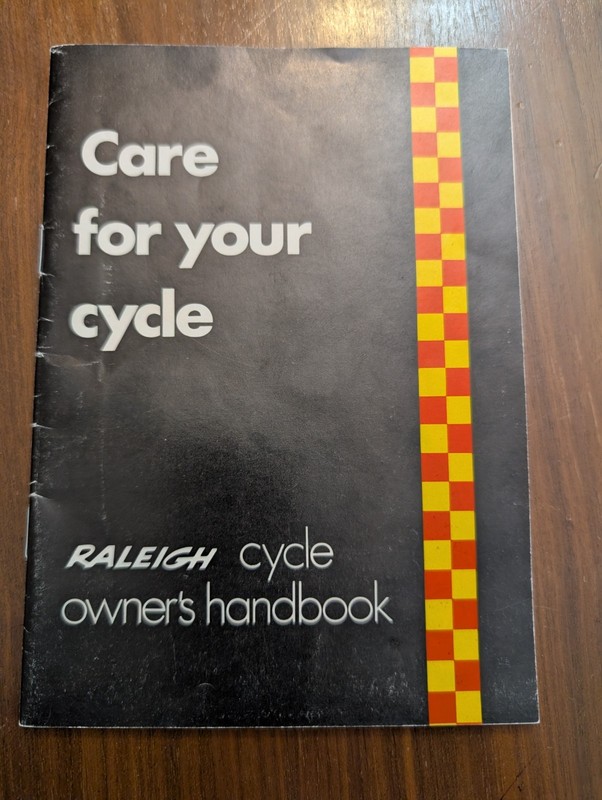 Releigh Bicycle Owner's Handbook - c. 1975