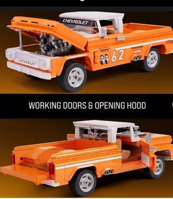 ホットウィール　ブリックショップ　CUSTOM 62 CHEVY PICKUP Mattel Brick Shop Hot Wheels Custom '62 Chevy Pickup Building Set