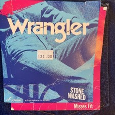 Vntg NWT Wrangler MS103SW Misses-Fit Denim Jeans SIZE 14 Stone Wash 70 s USA