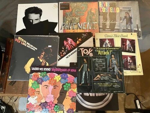 Records 10 LP vinyl Lot PAVEMENT Elvis Costello JOHN WAITE Hall & Oates +MORE!