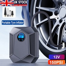 150psi Cordless Digital Air Compressor Car Bike Electric Pump Tire Inflator UK