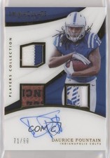 2018 Panini Immaculate Player's Collection 71/99 Daurice Fountain Auto 0cz