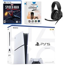 Sony PlayStation 5 Slim Disc  Spider-Man Miles Morales, EPOS Headset Bundle