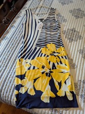 Michael Tyler Dress Size S/P Floral NWT Black White Gold