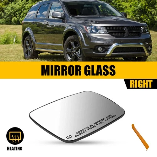 Door Mirror Glass Right Side Chrome Heated For 2009-20 Dodge Journey 68045690AA