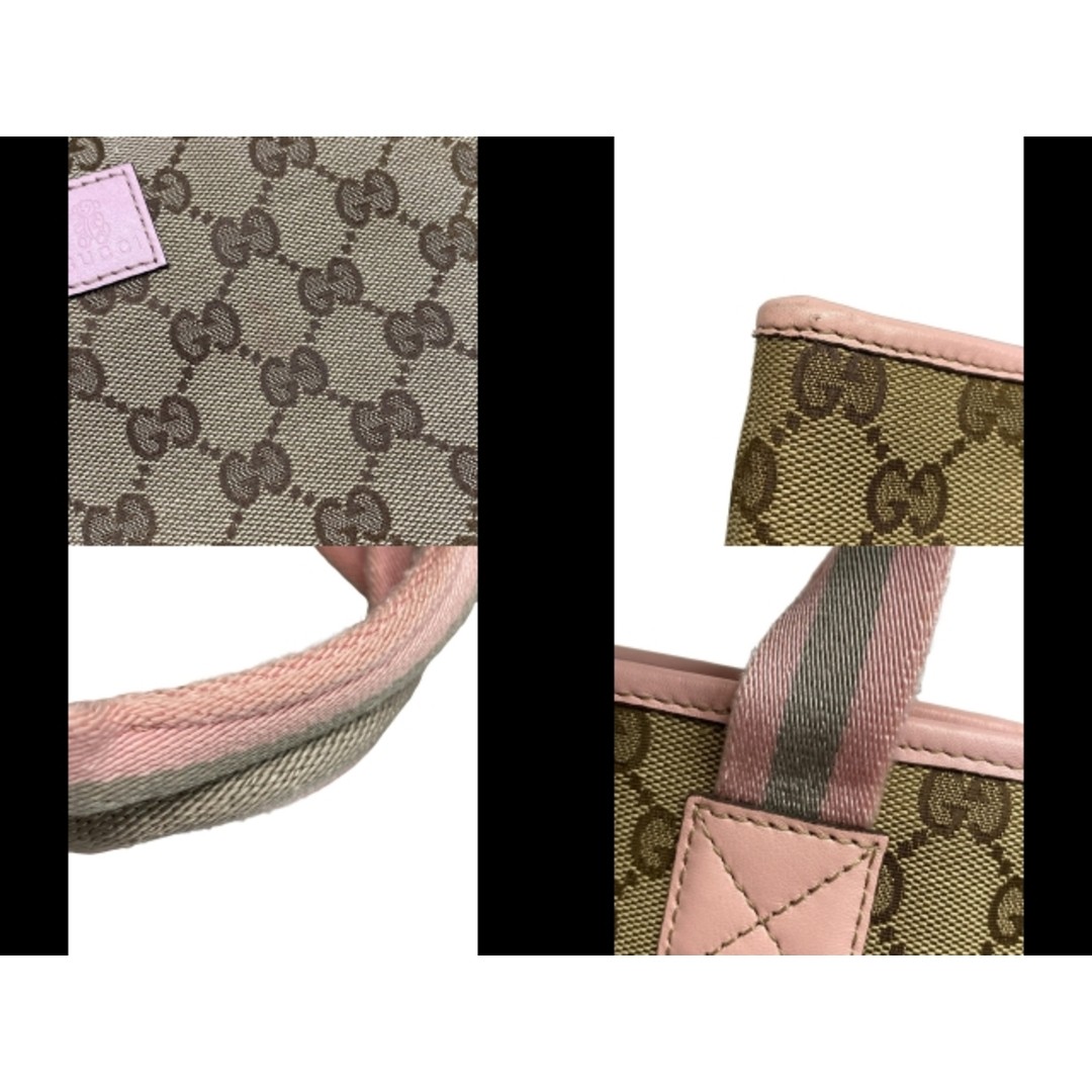 Gucci GG Children's Handbag Beige Pink Brown Leather Used, Sorry No Size thumbnail 2