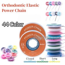 Dental Orthodontic Power Chain Braces Rubber Bands Elastic Short Long Continuous