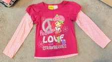 2009 Vintage Strawberry Shortcake Long Sleeve Shirt Peace Love  Strawberries