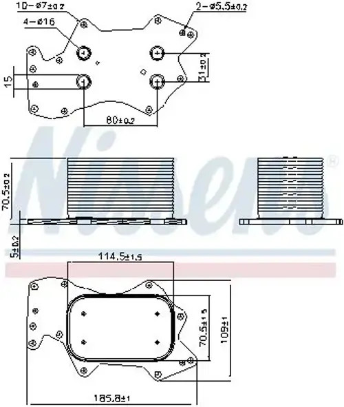 NISSENS-OE 90910-OE Oil Cooler, engine oil for AUDI,VW - Image 2