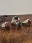 LOT OF VINTAGE  925 STERLING SILVER RINGS/3 TOTAL / 59.8 Grams