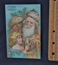 1907 Embossed Santa Claus Postcard NICE