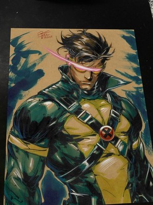 Cyclops X-Men Art Print Signed 8.5x11 | Art by Keyeske