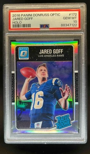 2016 Donruss Optic Jared Goff Holo Rookie RC #172 Rams PSA 10